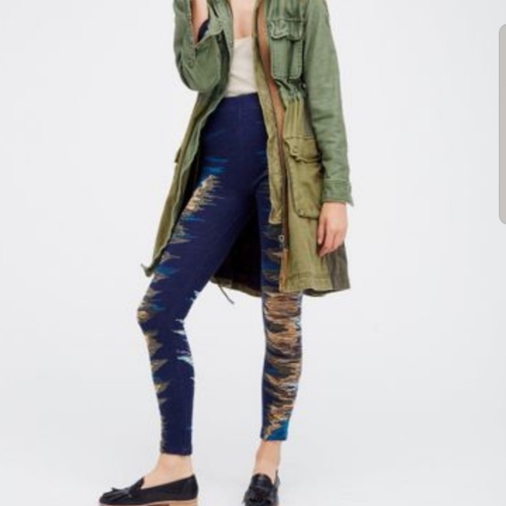 ISO Free People Byzantine Blue Sweater Leggings - Picture 4 of 4